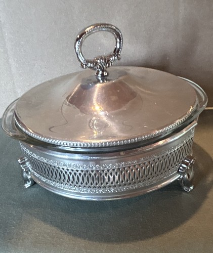 Vintage pyrex 023 silverplate - vintage,