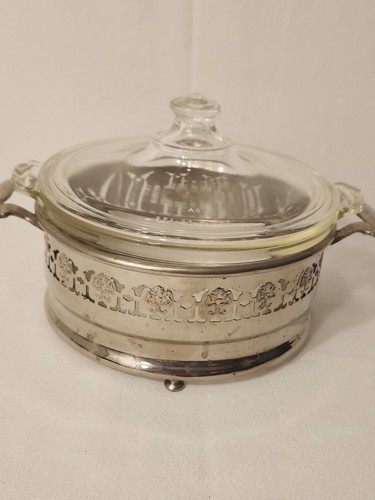 Vtg pyrex cass w lid - cass, w/lid